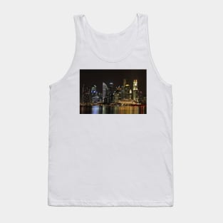 Singapore Skyline at Night Tank Top